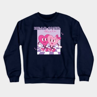 Cupid's Spell: Head Over Heels Valentine Concept Crewneck Sweatshirt